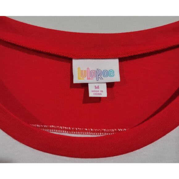 LuLaRoe Women’s Medium Red White Blue Patriotic Graphic Tee “All American Mama” - Picture 6 of 9